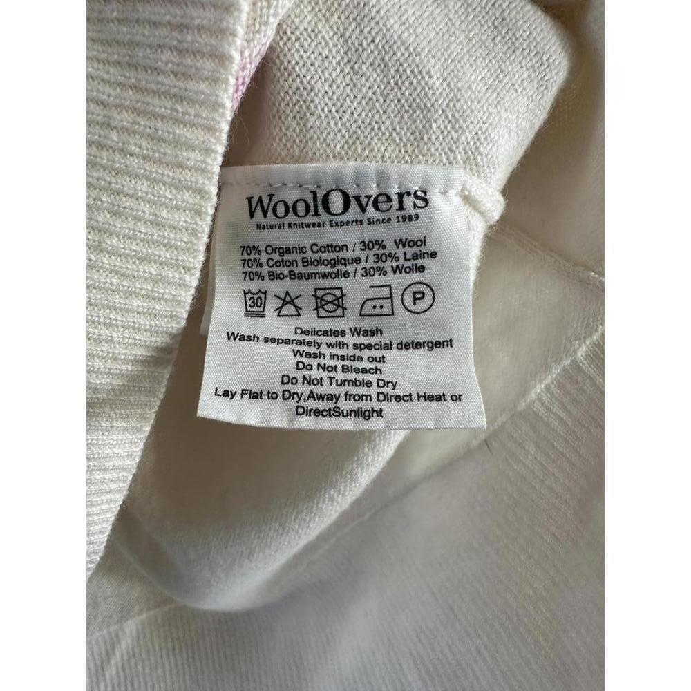 WoolOvers Organic Cotton & Wool Blend Ivory Polka Dot Crew Neck Sweater Medium - Picture 7 of 9